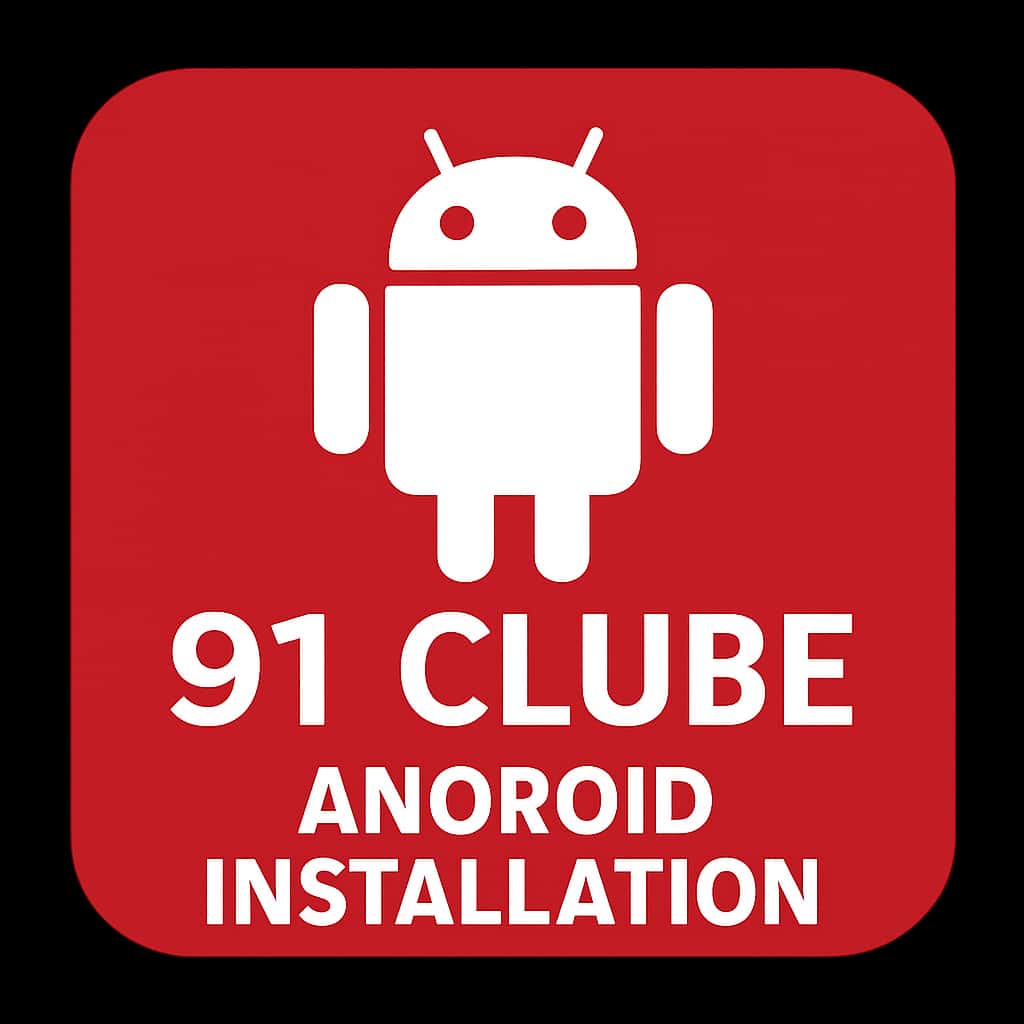 Icon representing the installation guide for 91 Clube on Android.