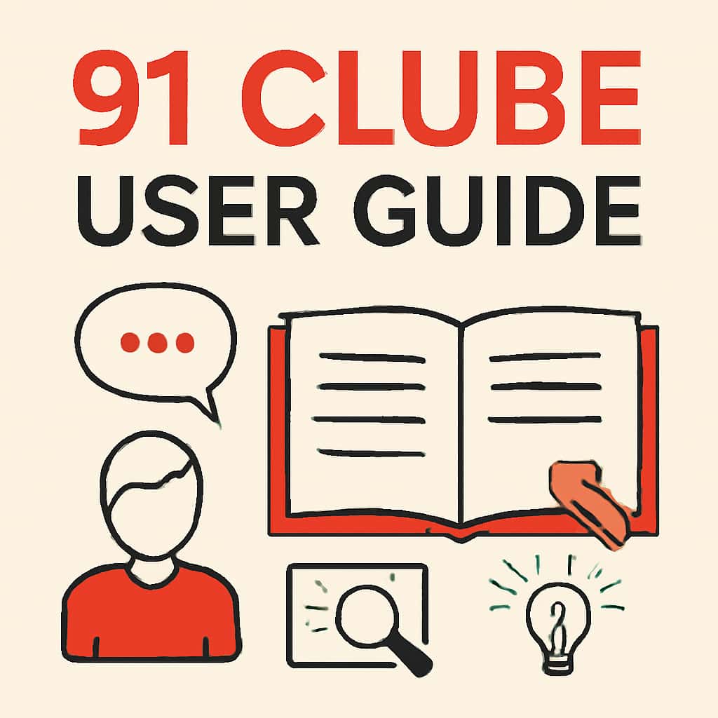 Illustration showcasing detailed steps for using the 91 Clube application.