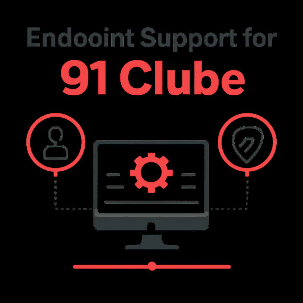 Diagram showcasing the installation and support process for 91 Clube.