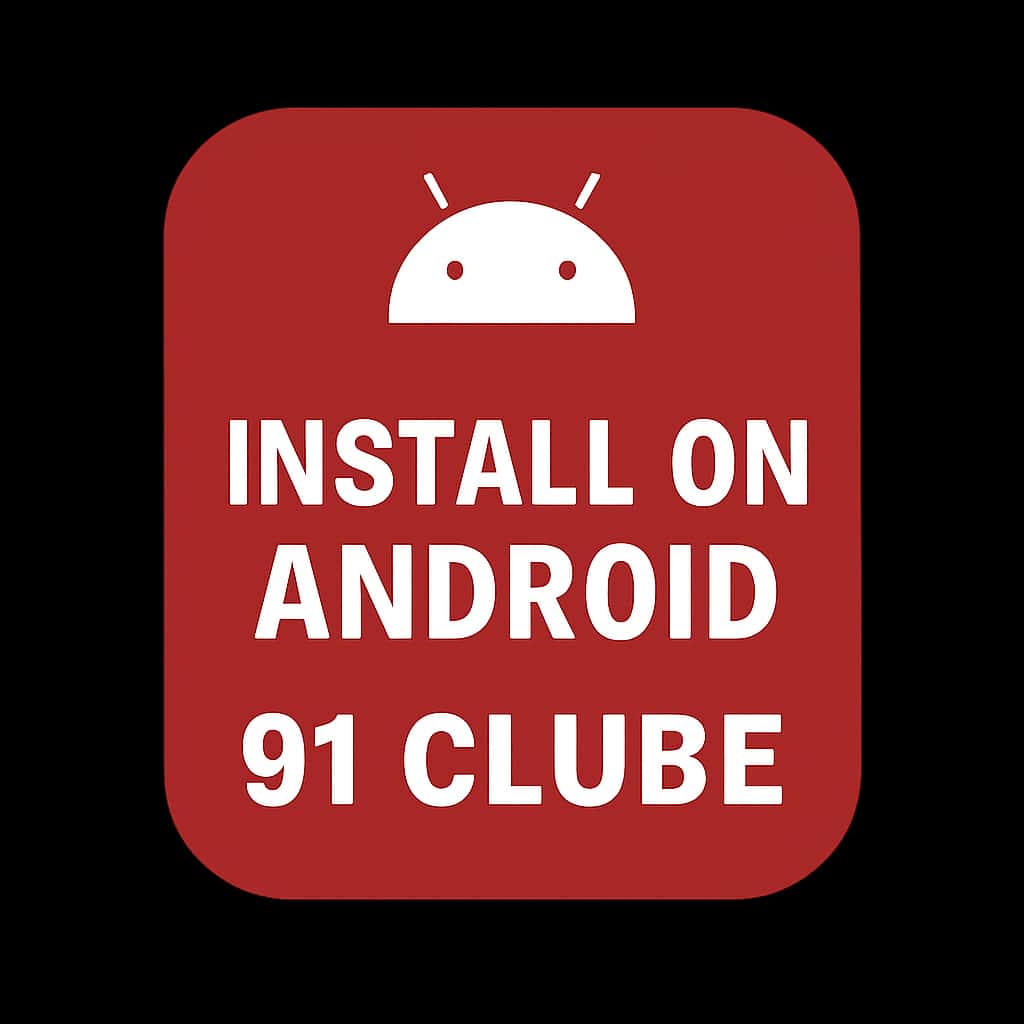 An icon signifying the installation guide for the 91 Clube app.