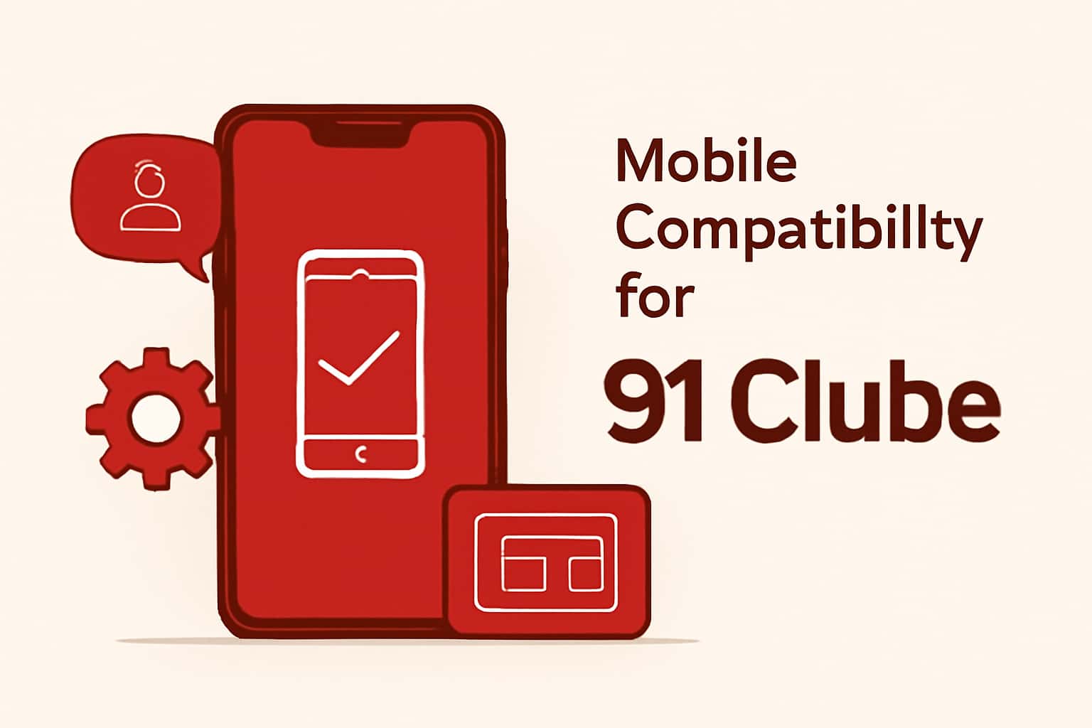 An informative visual representation of mobile compatibility for 91 Clube.