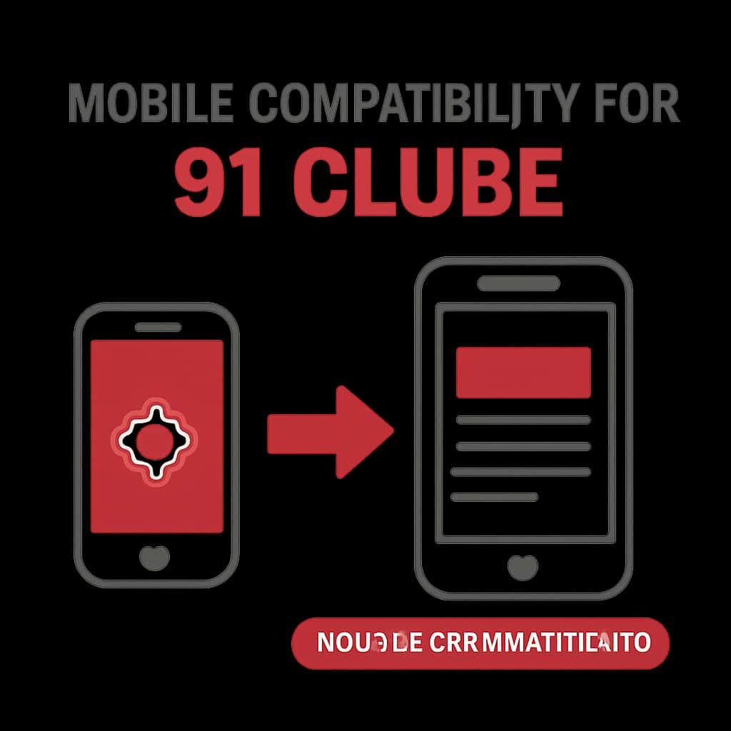 A diagram illustrating the mobile compatibility aspects of 91 Clube.