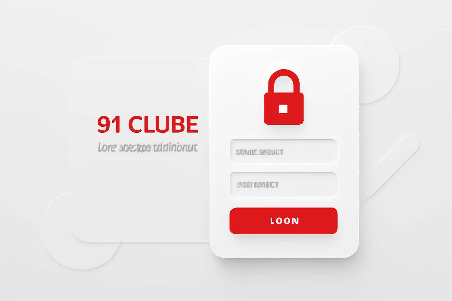 91 Clube User Authentication Interface