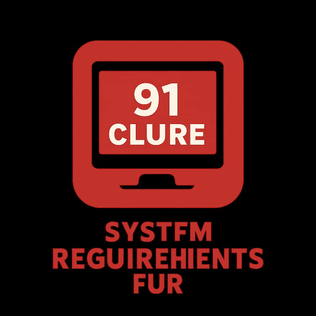 Badge representing system requirements for 91 Clube.