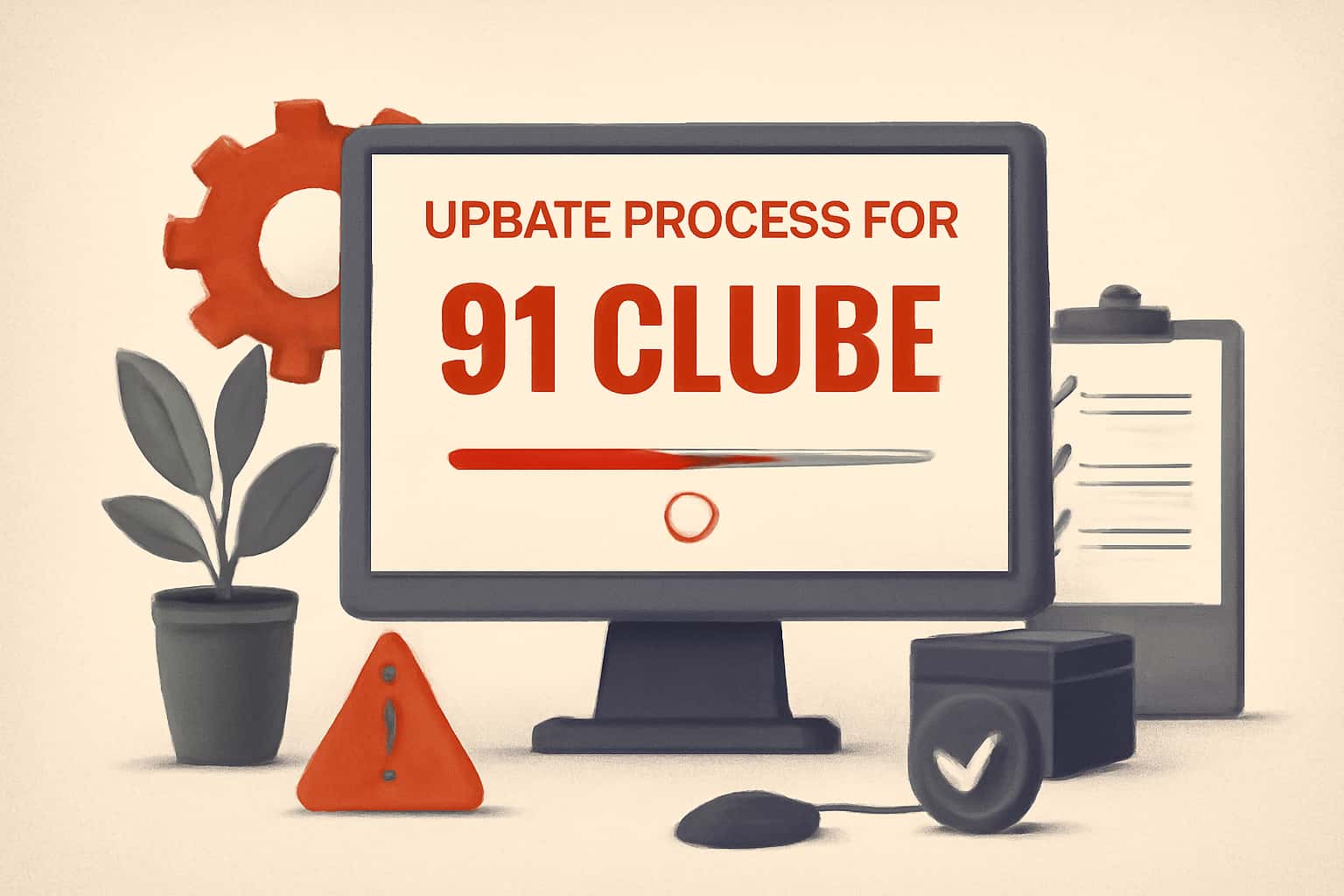 Illustration representing the update process for 91 Clube.