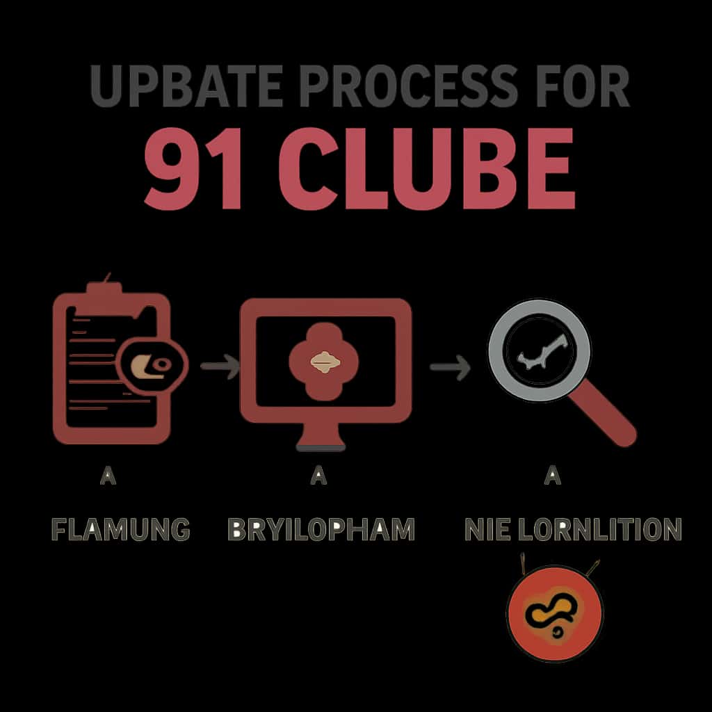 Diagram explaining the update process for 91 Clube.